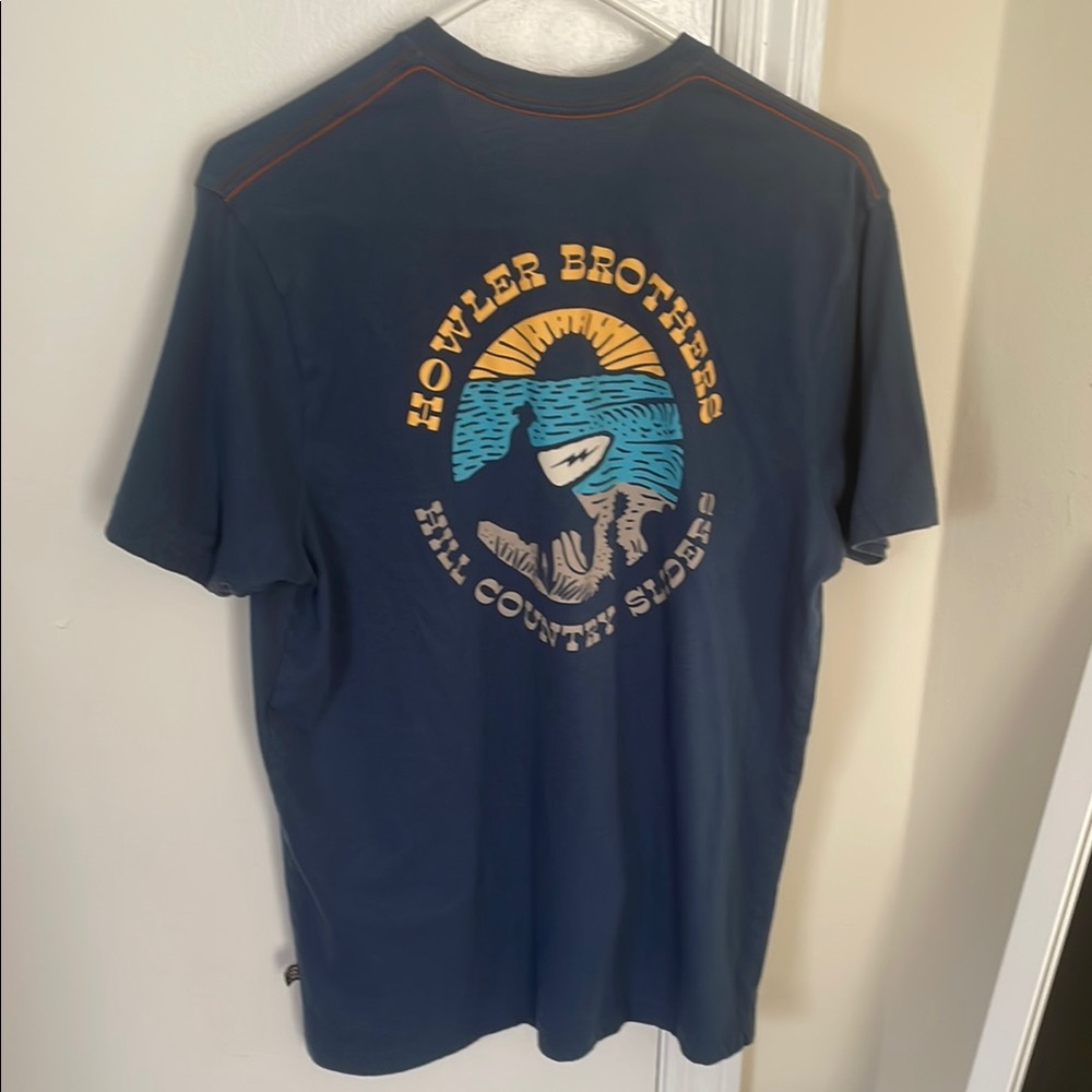 Howler Brothers Hill Country Sliders Dark Blue T-Shirt Large